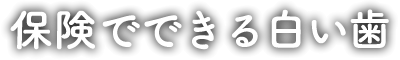 保険でできる白い歯